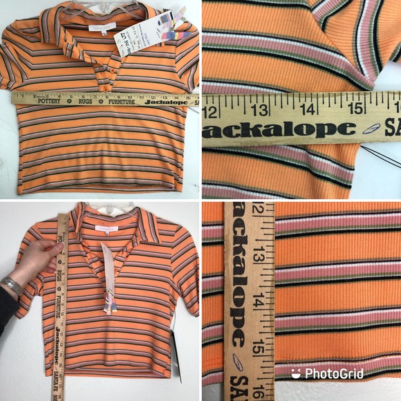 Olivaceous Ribbed Crop Top Polo - Picture 10 of 11